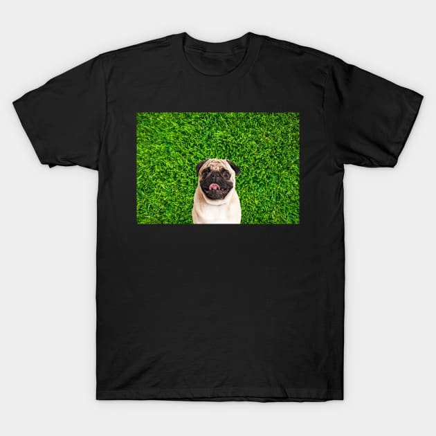 pug dog lover cute face art T-Shirt by T-shirt verkaufen